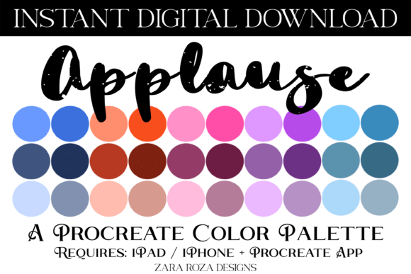 Applause Procreate Color Palette: A Curated Palette for Digital Artists