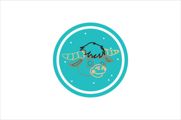 Chinese New Year Bifalo Icon Color Line: Festive Vector Graphics