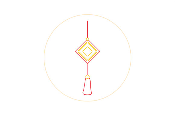 Chinese New Year Icon Knot Color Line: Festive Vectors for Your Brand
