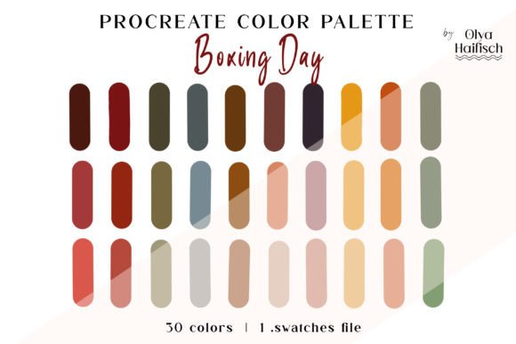 Christmas Procreate Color Swatches File: A Festive Design Toolkit