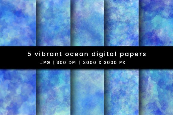 Dive into Creativity with Vibrant Ocean Color Digital Papers