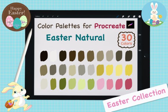 Elevate Your Spring Art with Easter Natural Procreate Palettes