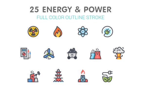Energize Your Projects with Colorful Power Icons