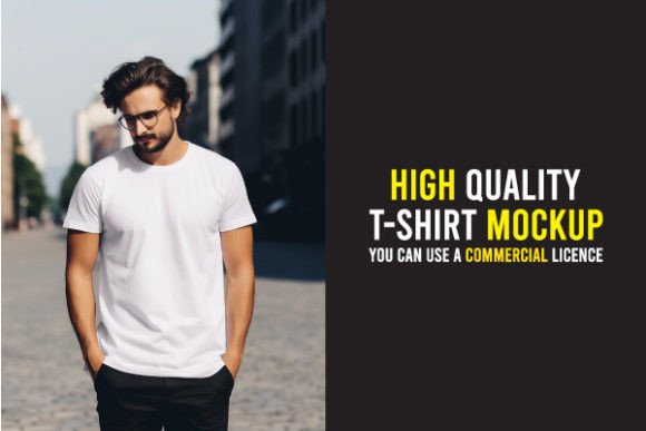 Mastering Mockups: The Man White Color T-shirt Mockup HD