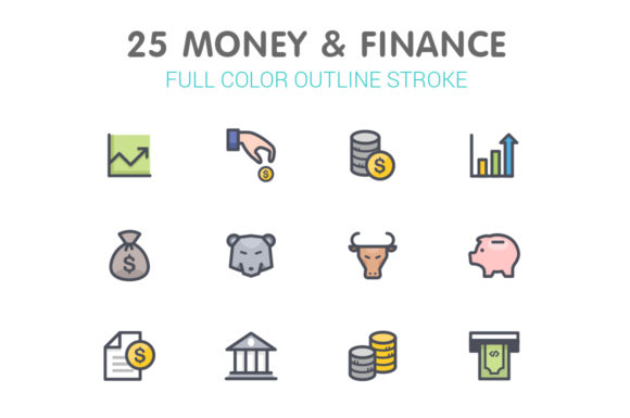 Money & Finance Color Icon: Visualizing Financial Concepts