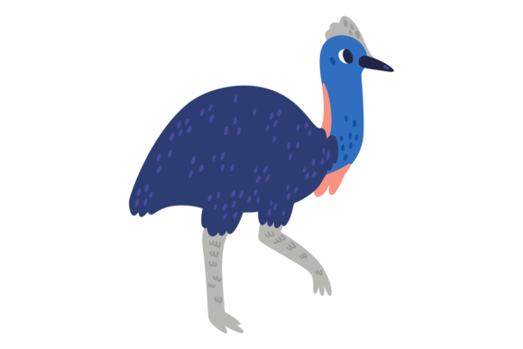 Ostrich Icon: The Cute Australian Bird Color for Playful Brands