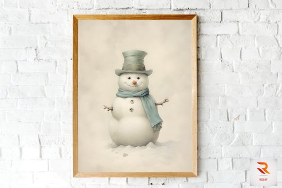 Pastel Color Cute Snowman Wall Art: Beyond the Holiday