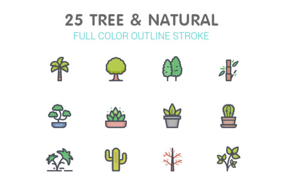 Tree & Natural Line Icons: A Designer's Visual Toolkit
