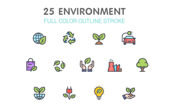 Unlocking Visual Storytelling with the Environment Color Icon Set