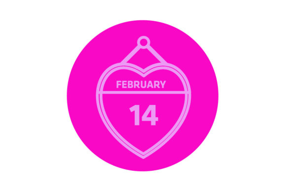 Valentine Icon Calendar Line Color: A Versatile Vector Design Asset