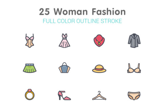 Woman Fashion Line with Color: A Vibrant Asset for Modern Design